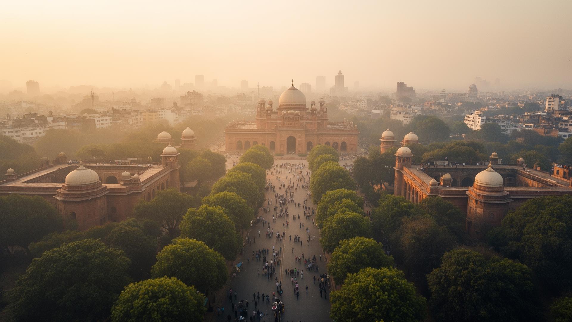 New Delhi at golden hour